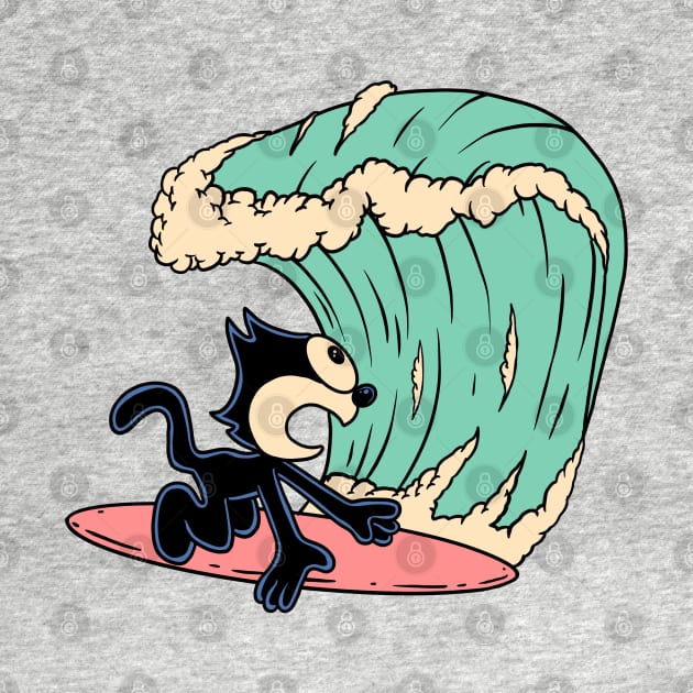 Big Wave Attack Felix the Cat by jmaharart